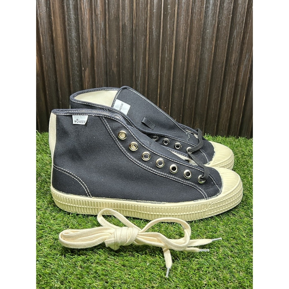 Novesta Star Dribble 43 EU 10 US Men's Black White Canvas High Top